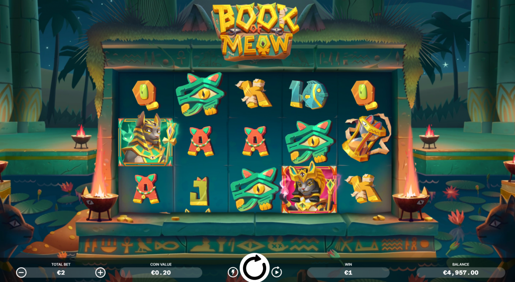 Book of Meow Slot Interface