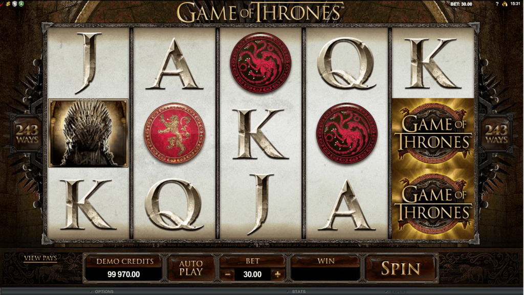 Game of Thrones Slot Gameplay