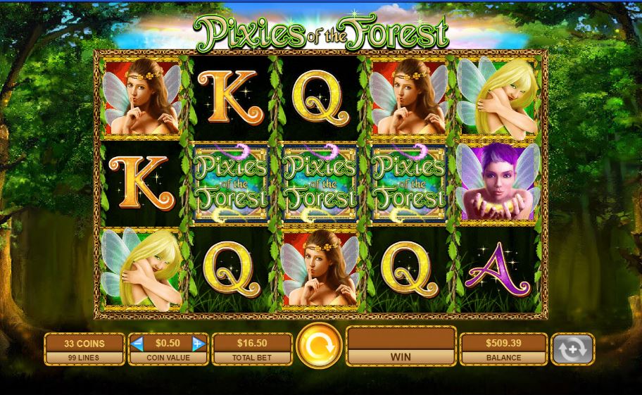 Pixies of The Forest Slot Game Interface